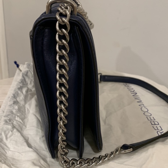 Sold! Rebecca Minkoff Love Chevron Leather Quilted Chain Crossbody Bag - Picture 3 of 16